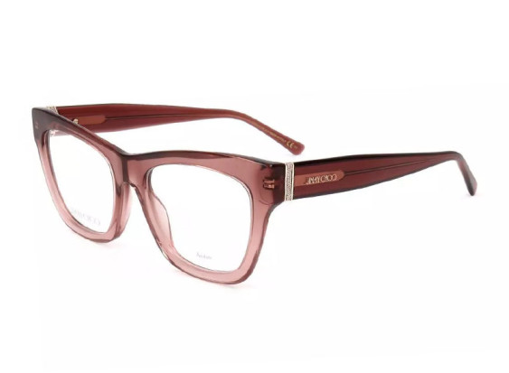 Jimmy Choo JC351 02LN 00 Shiny Burgundy Pink 51mm