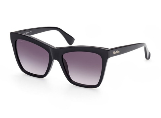 Max Mara MM0008 01B Shiny Black/Smoke Gradient