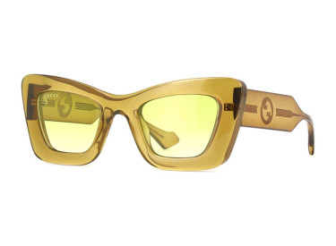 Gucci GG1552S 004 Shiny Transparent Brown/Light Green Gradient