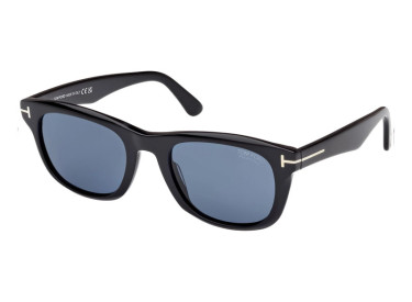 Tom Ford FT1076 01M Shiny Black/Blue Polarized