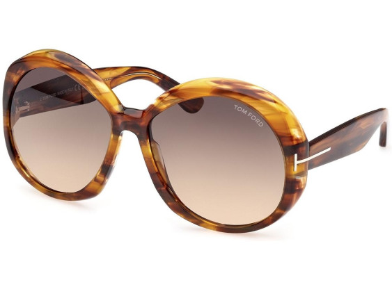 Tom Ford FT1010 55B Blonde Havana/Smoke Gradient