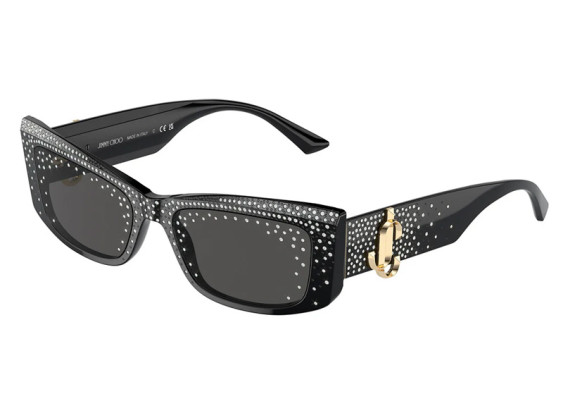 Jimmy Choo JC5020B 505387 Black with White Stones/Dark Grey