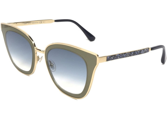 Jimmy Choo LORY/S 0KY2 08 Light Gold Green/Blue Mirror Gradient