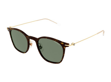 Montblanc MB0098S 012 Havana/Gold/Green