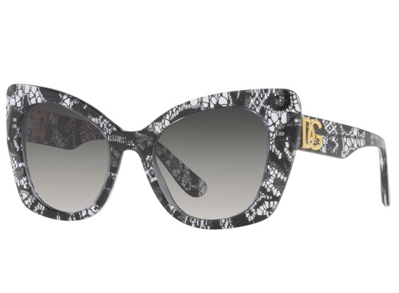 Dolce & Gabbana DG4405 32878G Black Lace on Transparent/Dark Grey Gradient