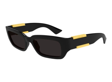 Bottega Veneta BV1406S 001 Shiny Black/Gold/Grey
