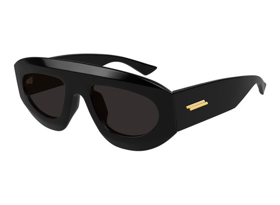 Bottega Veneta BV1358S 001 Shiny Black/Grey