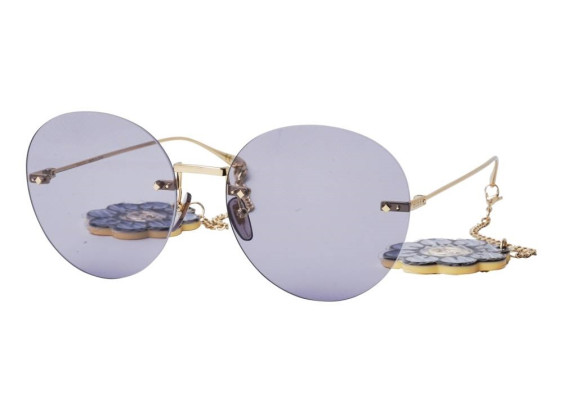 Gucci GG1149S 006 Gold/Purple with Chain Flower