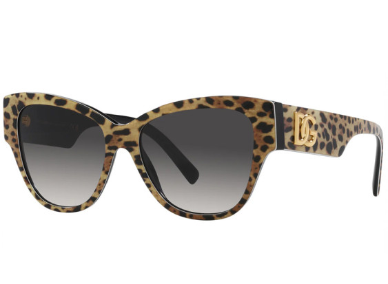 Dolce & Gabbana DG4449 31638G Leopard Brown On Black/Grey Gradient
