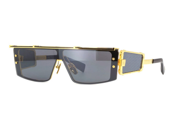 Balmain WONDER BOY III BPS-127A Gold/Black/Dark Grey Black Flash Mirror AR