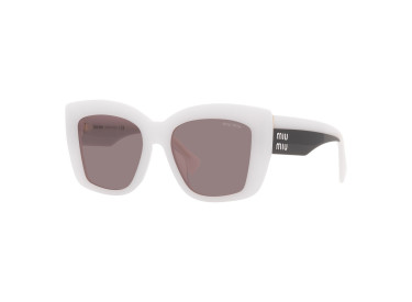 Miu Miu MU04WS 05X05P White Opal/Purple Brown