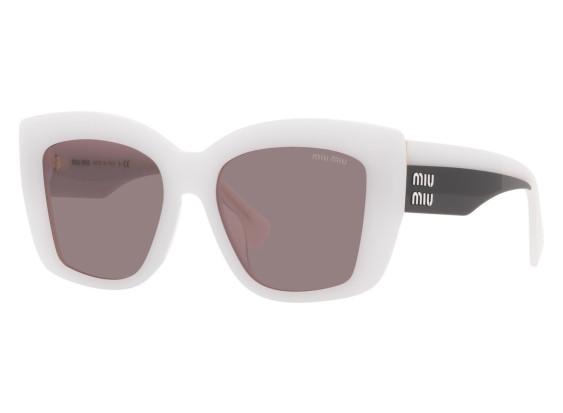 Miu Miu MU04WS 05X05P White Opal/Purple Brown