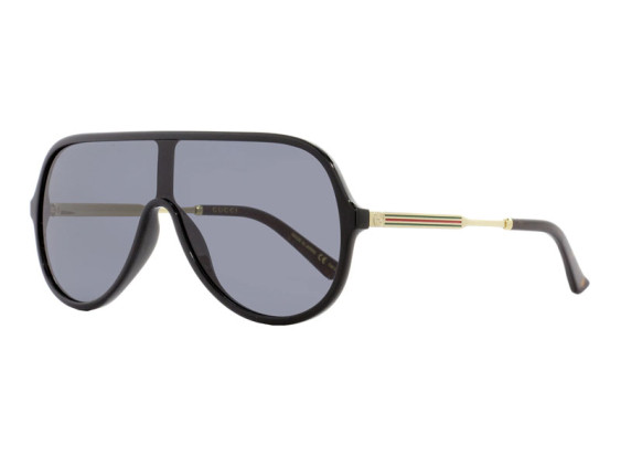 Gucci GG0199S 001 Shiny Black/Gold/Grey
